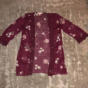 marrón floral shawl